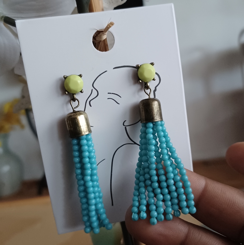 Beaded Tassel Earrings